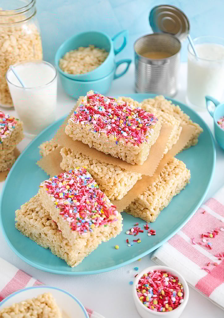 Condensed Milk Rice Krispies Treats