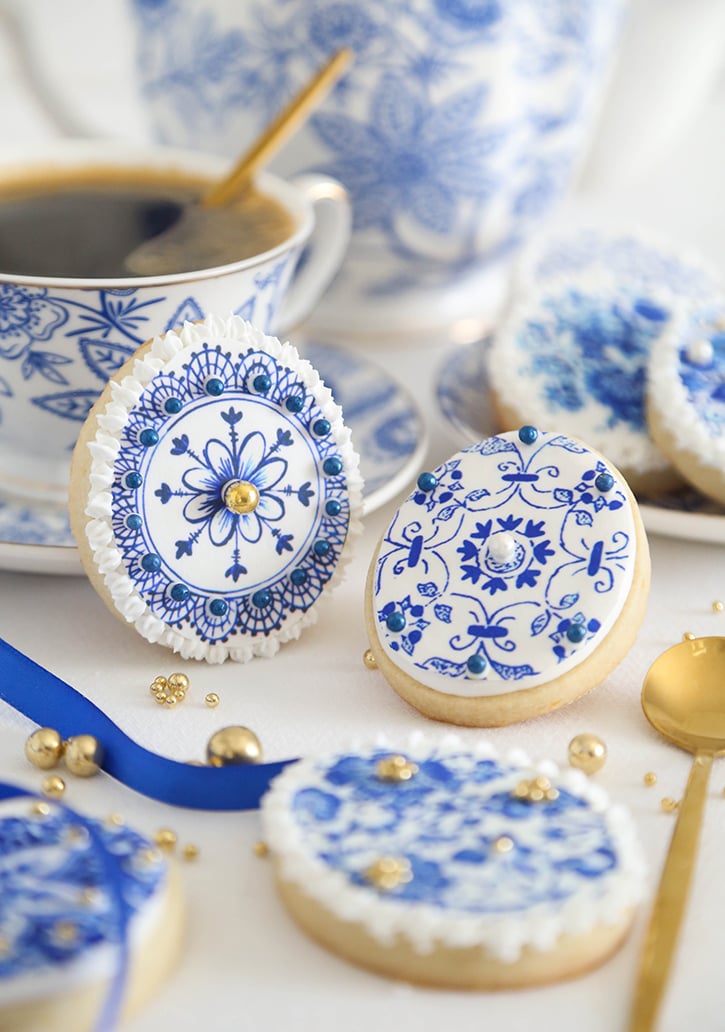 Delft Blue Sugar Cookies