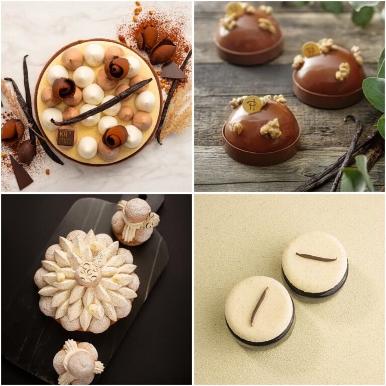 Selection of vanilla flavoured desserts 