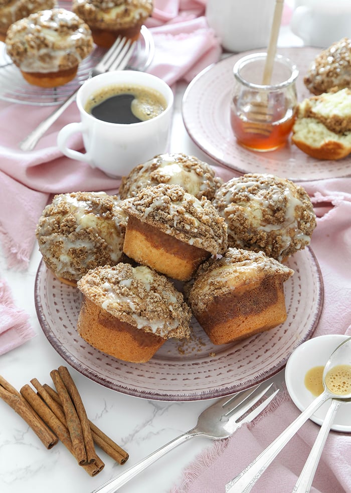 Honey Bun Coffee Cake Muffins