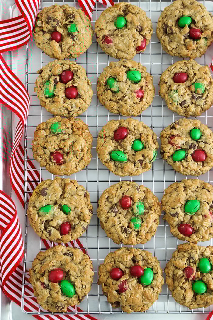 Christmas Monster Cookies (Naturally Flourless)