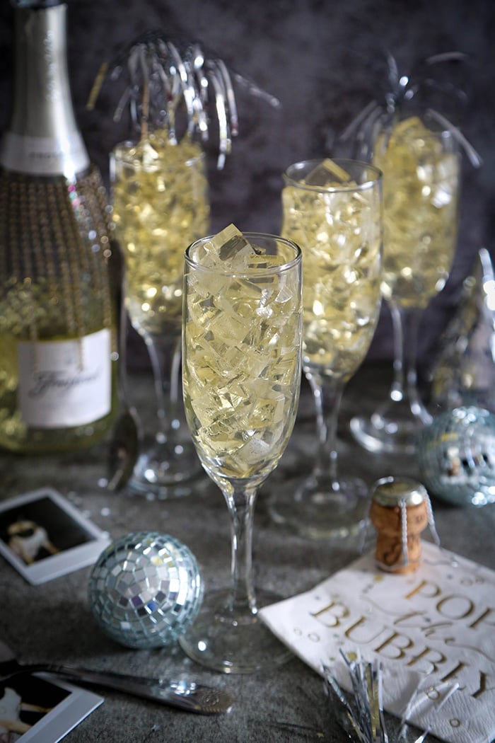 Champagne Elderflower Jello Cups