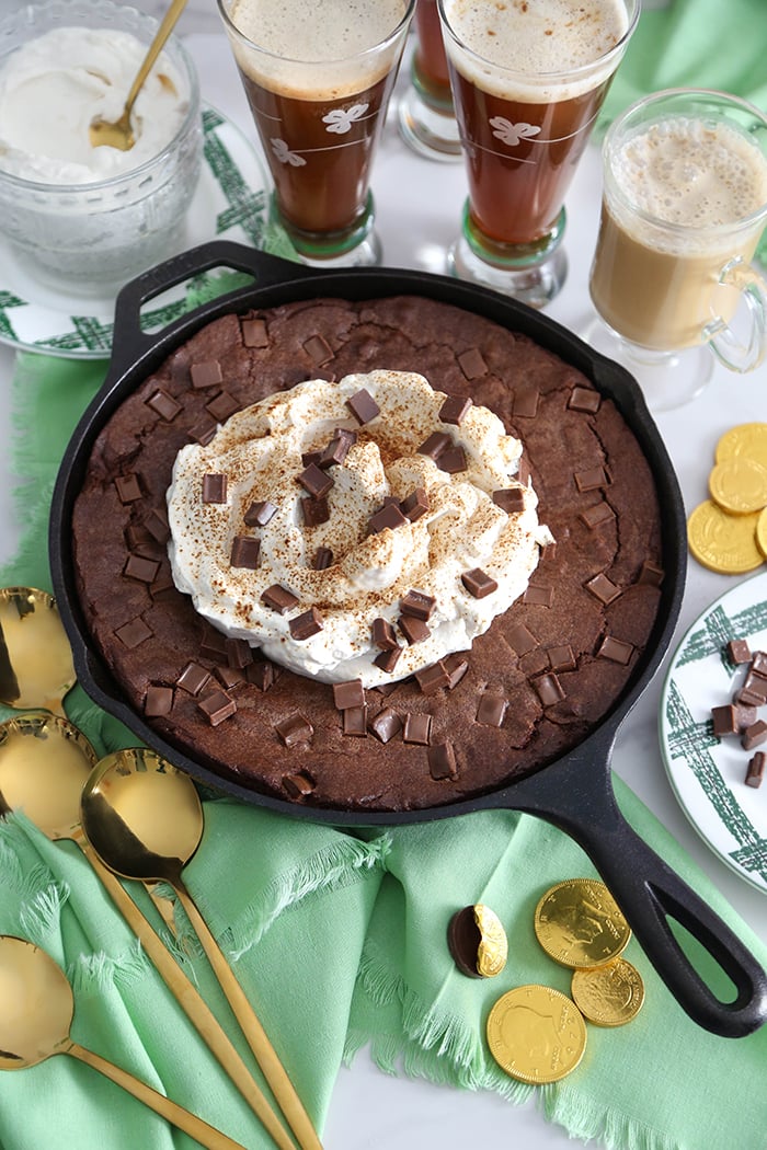 Irish Cream Skillet Brownie
