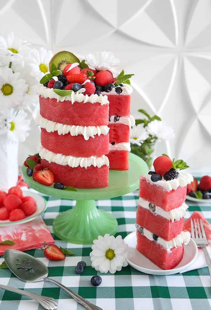 Layered Watermelon Berry Cake