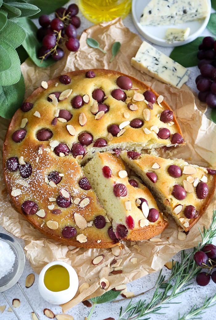 Rustic Grape Olive Oil Cake