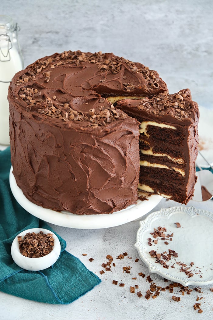 Cheesecake Ripple Chocolate Cake